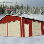 G-90  Vertical A-Frame 12-gauge 30’ wide x 30’ long with 9’legs Walk-in special order Commercial doors 12’ x12’ (special order)