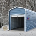 P-1030 Round roof 12-gauge 18’ wide x 36’ long with 10’ legs (2) Sides, (2) Ends (1) 10’ x 10’ roll-up door