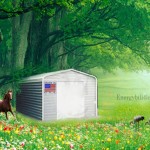 SB-420  Round roof 14-gauge 12’ wide x 21’ long with 7’ legs (2) Sides closed (2) Ends closed (1) 6’ wide x 7’ high roll-up door